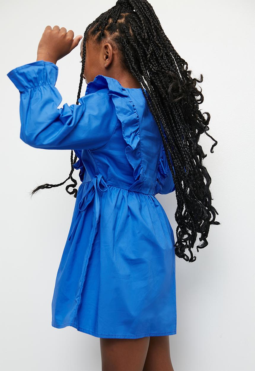 Pop Candy - Frilled dress-blue
