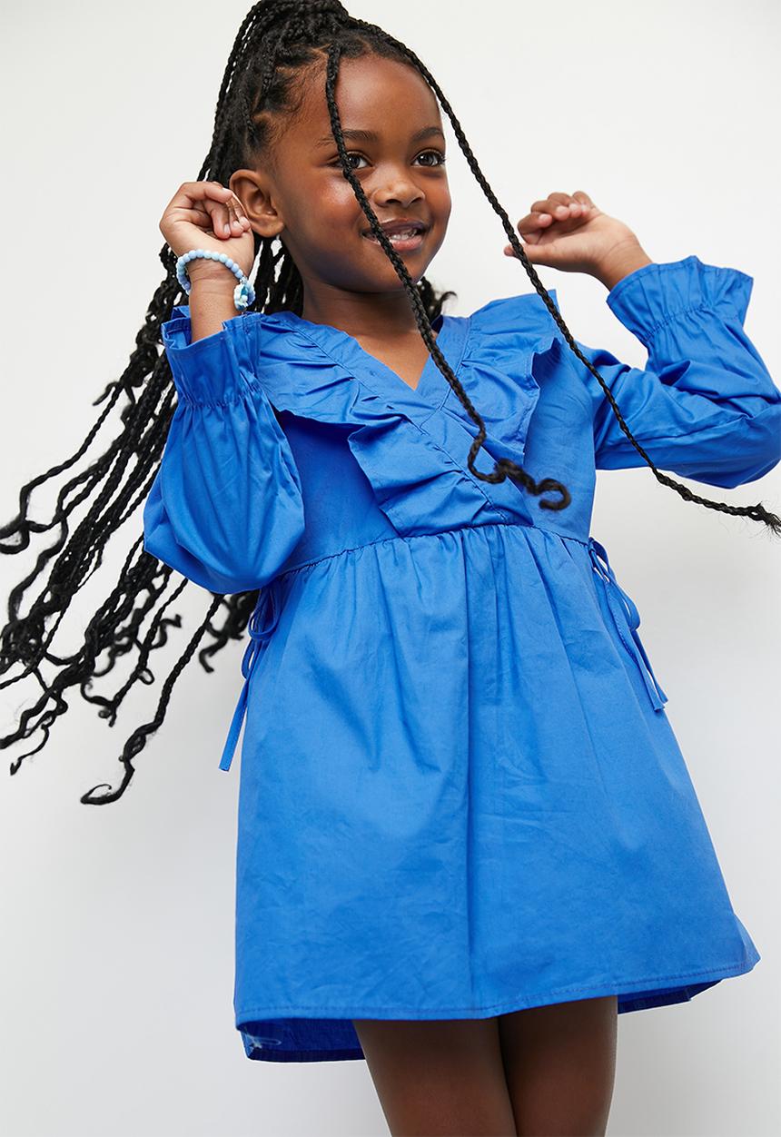 Pop Candy - Frilled dress-blue