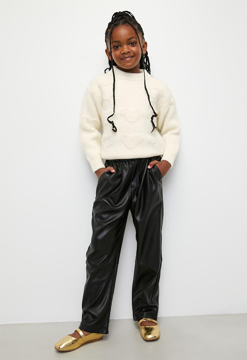 Pop Candy - Pleather pants - black