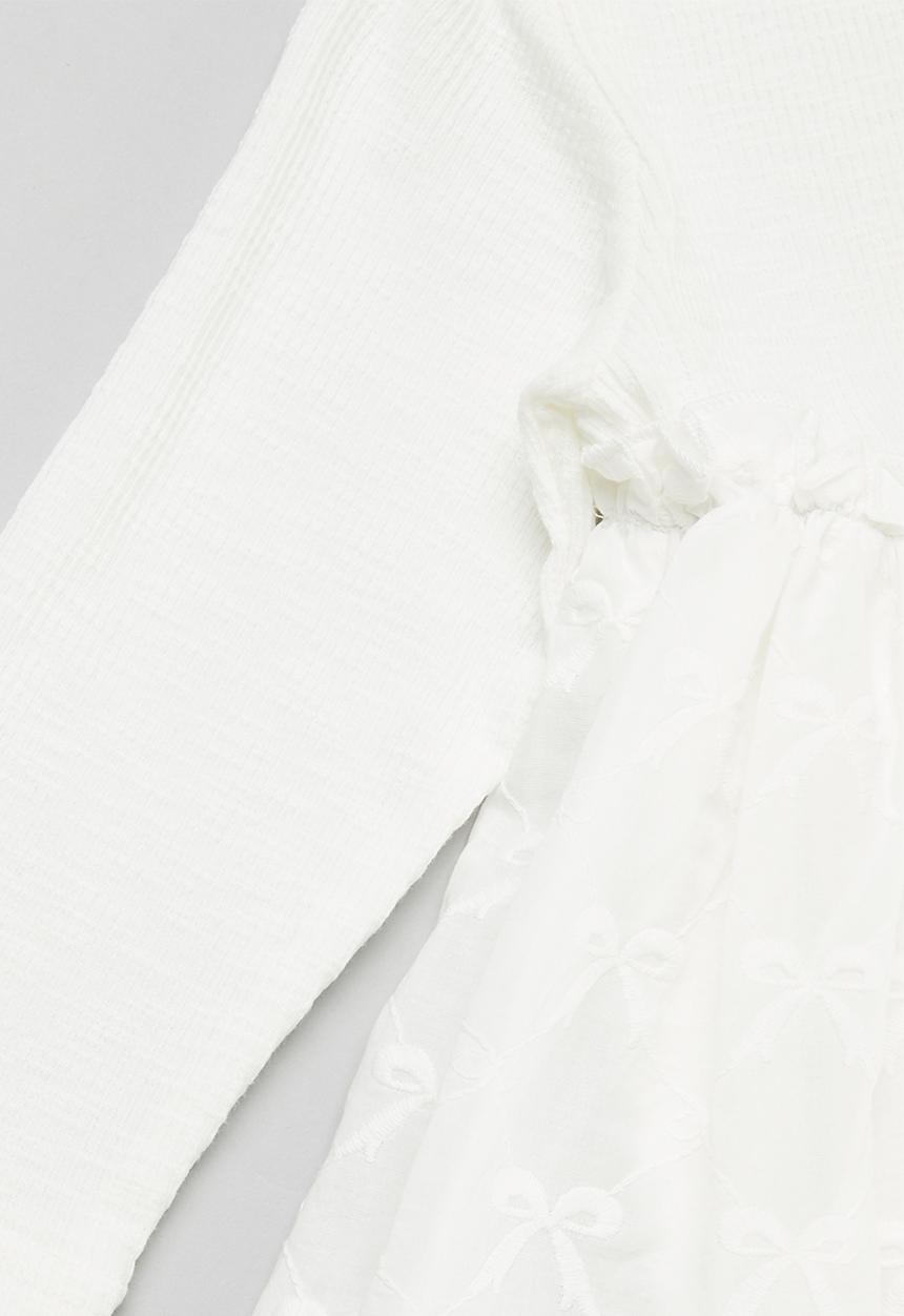 Pop Candy - Bow applique dress - white