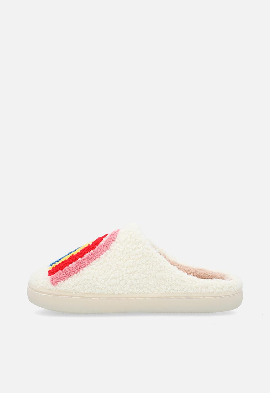 Pop Candy - Rainbow soft plush slippers-multi