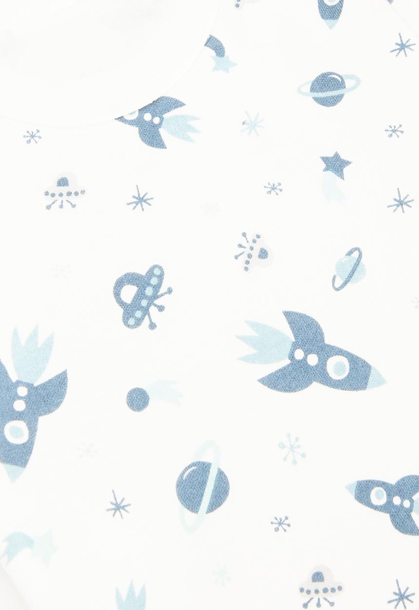 Pop Candy - Printed bodyvest & pants - blue & white