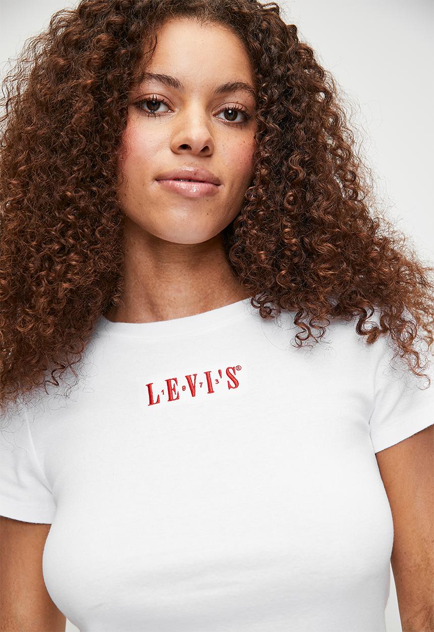 Levi’s® - Gr Essential Tee Serif 1873 - Bright White