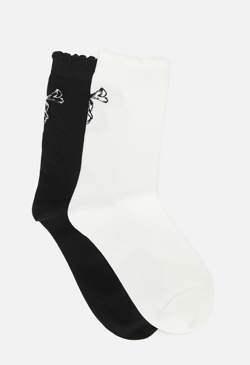 Pop Candy - 2 Pack socks set - black & white