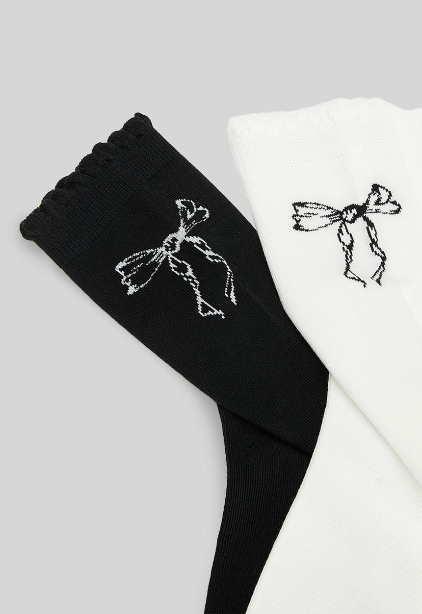 Pop Candy - 2 Pack socks set - black & white
