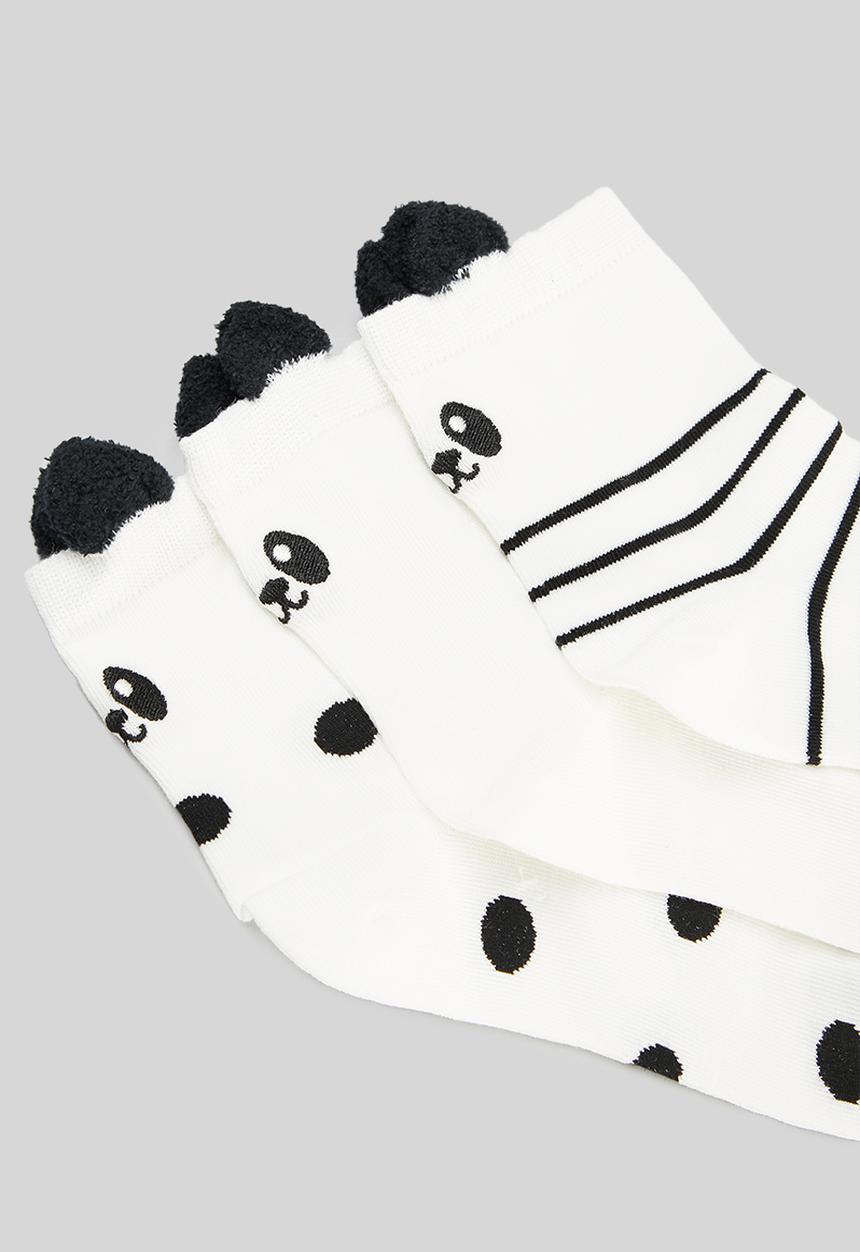 Pop Candy - 3 Pack socks set - black & white