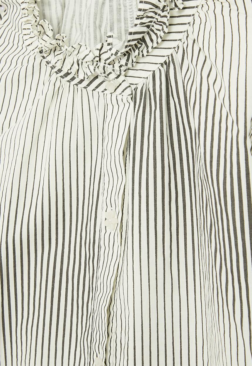 Pop Candy - Button down blouse - black stripe