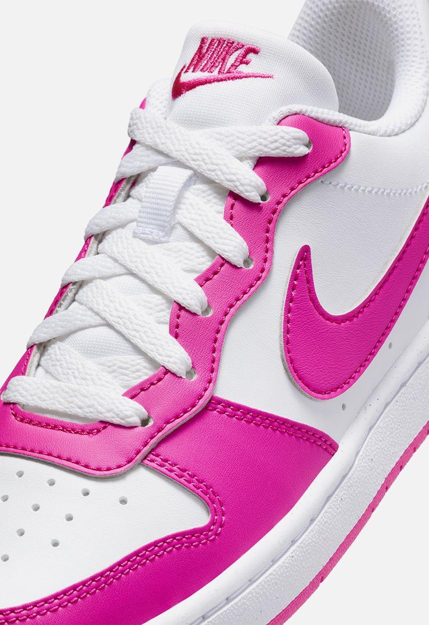 Nike court borough low recraft - white/laser fuchsia
