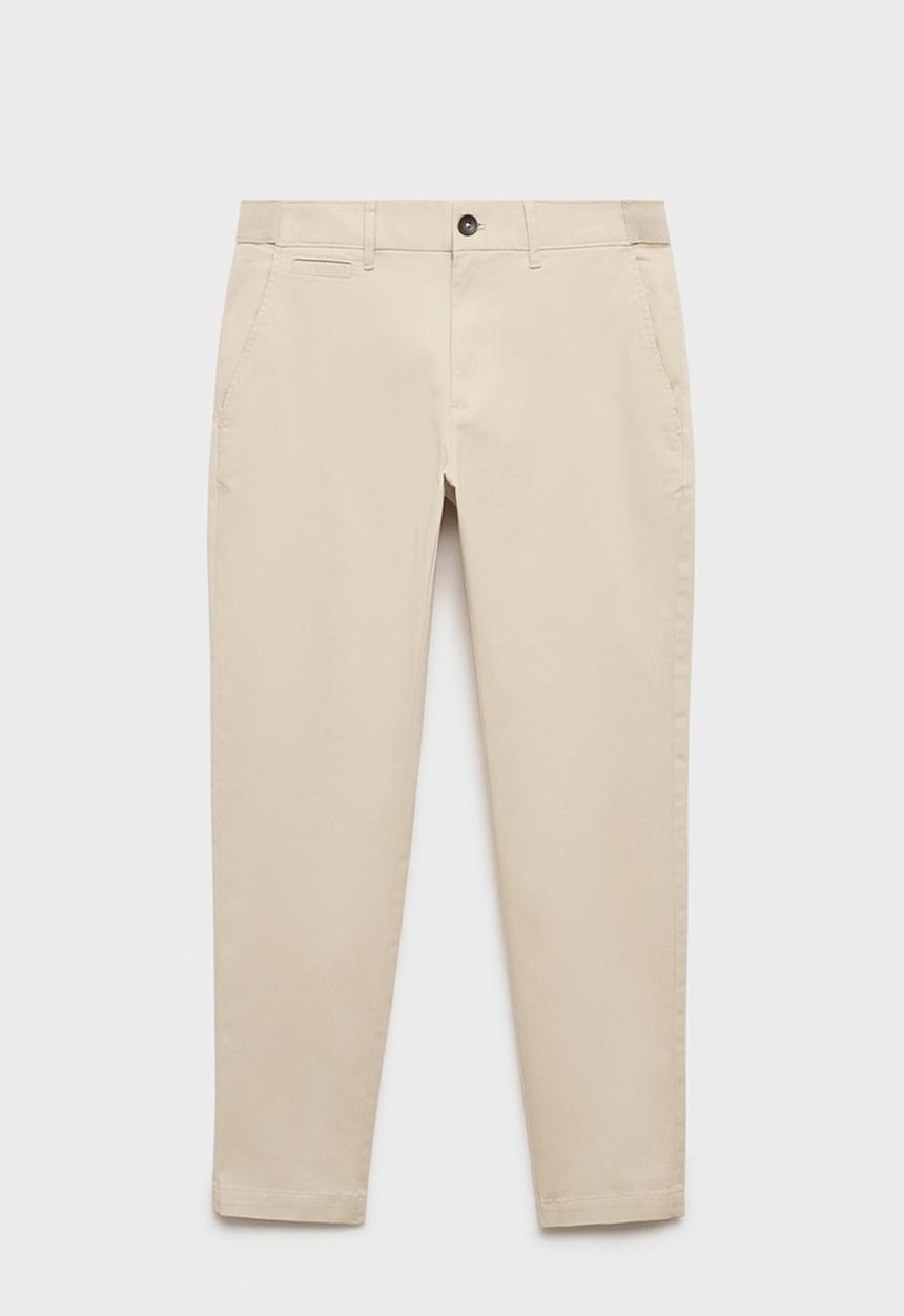 MANGO - Trousers prato - ligth beige
