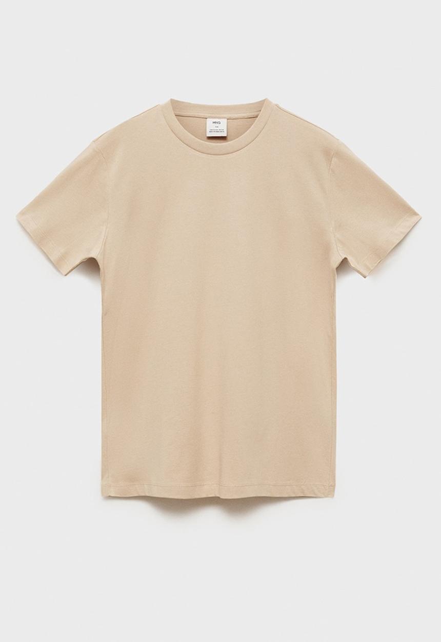 MANGO - T-shirt cherlo - beige
