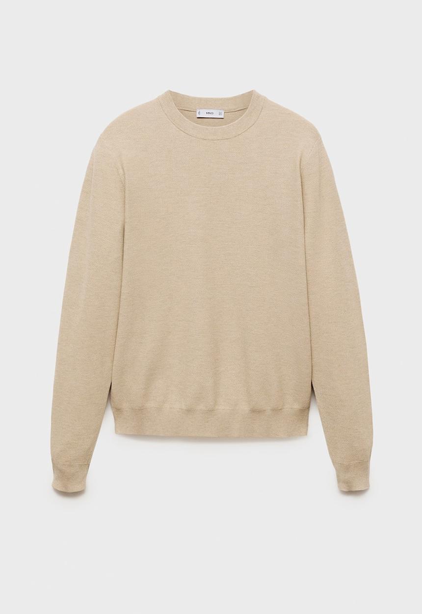 MANGO - Sweater ten - sand