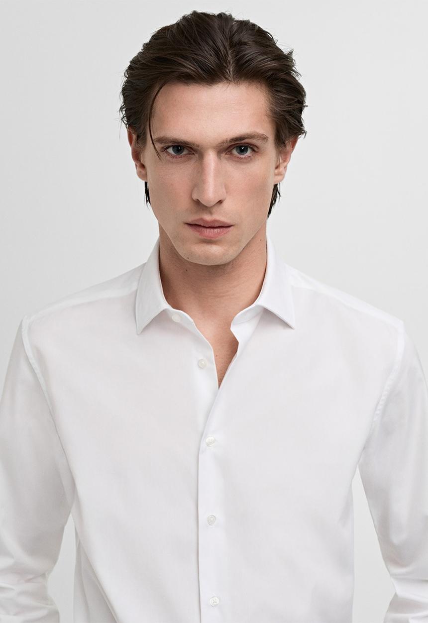 MANGO - Shirt emeritol - white