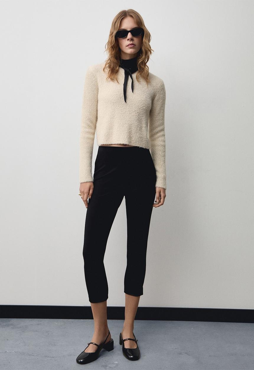 MANGO - Sweater Floreta - Light Beige