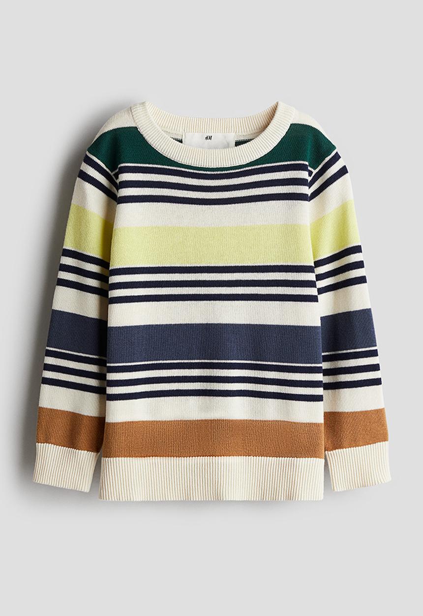 H&M - Cotton jumper - green striped