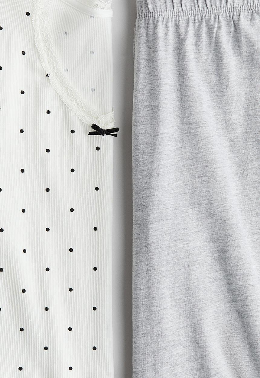 H&M - Jersey pyjamas - White Spotted