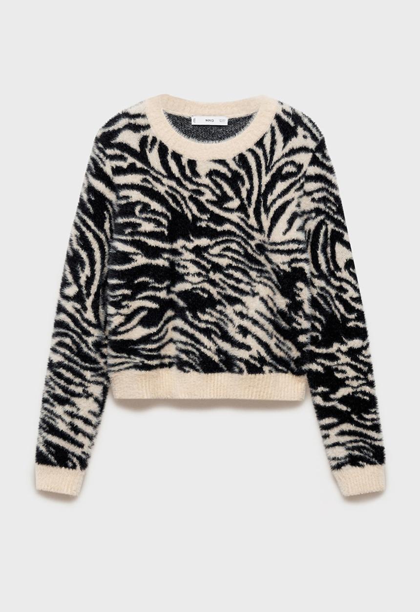MANGO - Sweater Zebri - Light Beige