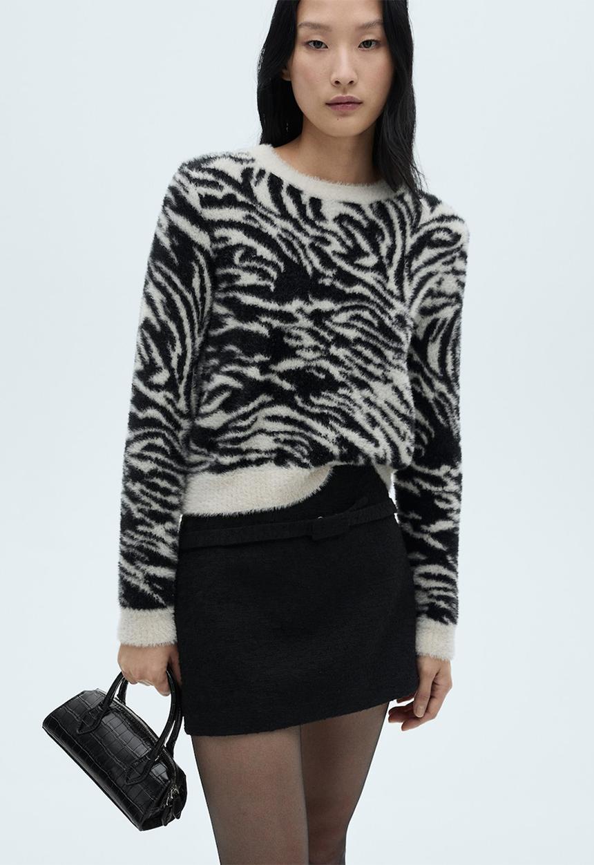 MANGO - Sweater Zebri - Light Beige