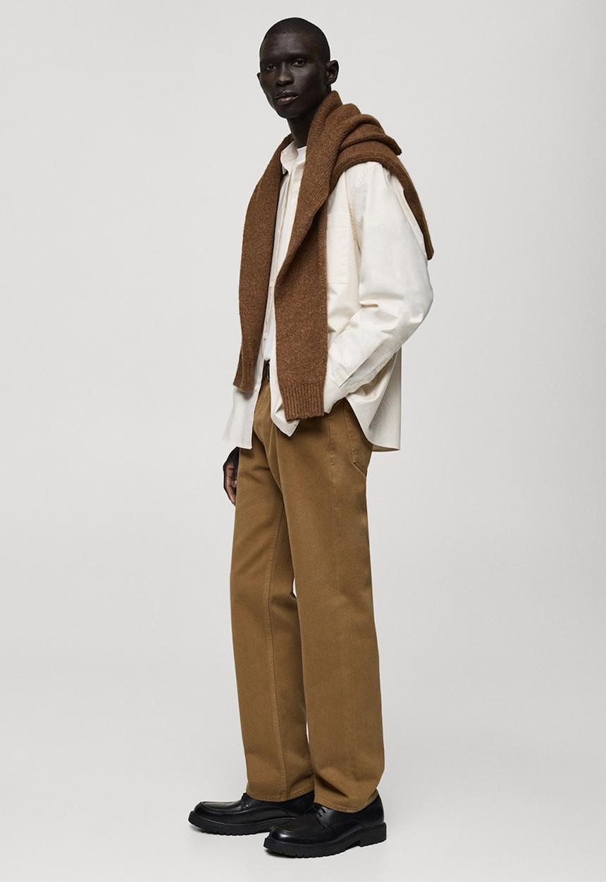 MANGO - Jeans shinne - camel