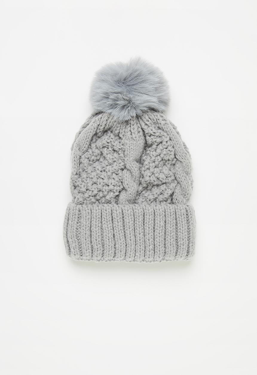Pop Candy - Pom pom beanie - grey