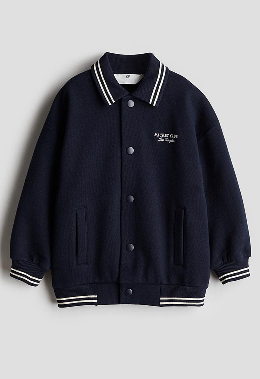 H&M - Sweatshirt baseball jacket - Navy blue