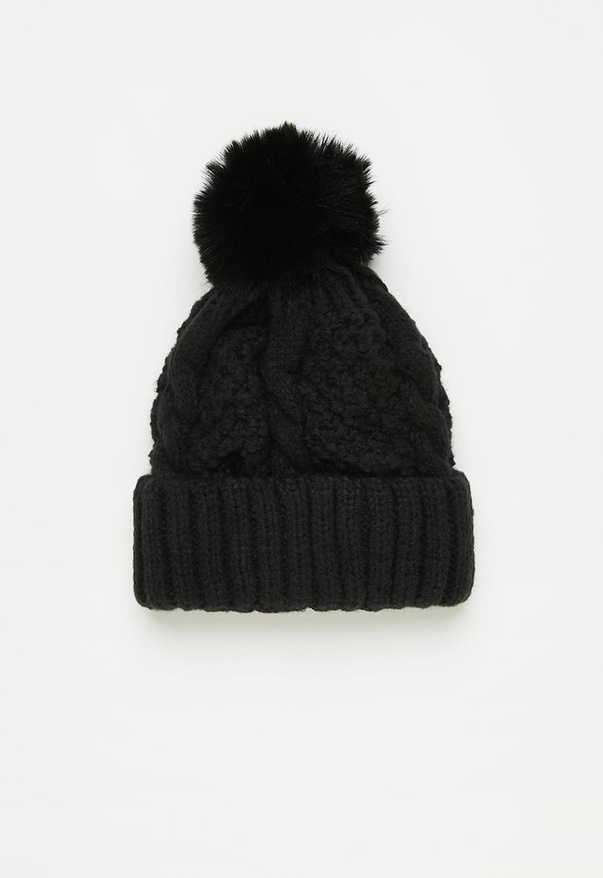Pop Candy - Pom pom beanie - black
