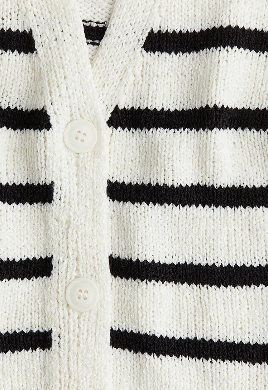 H&M - Cardigan - white striped
