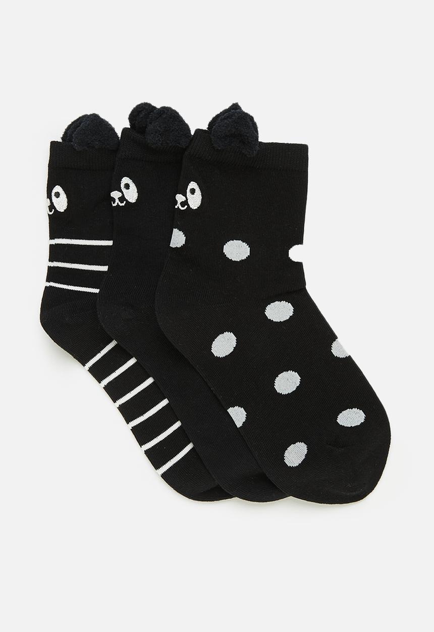 Pop Candy - 3 Pack socks set-black