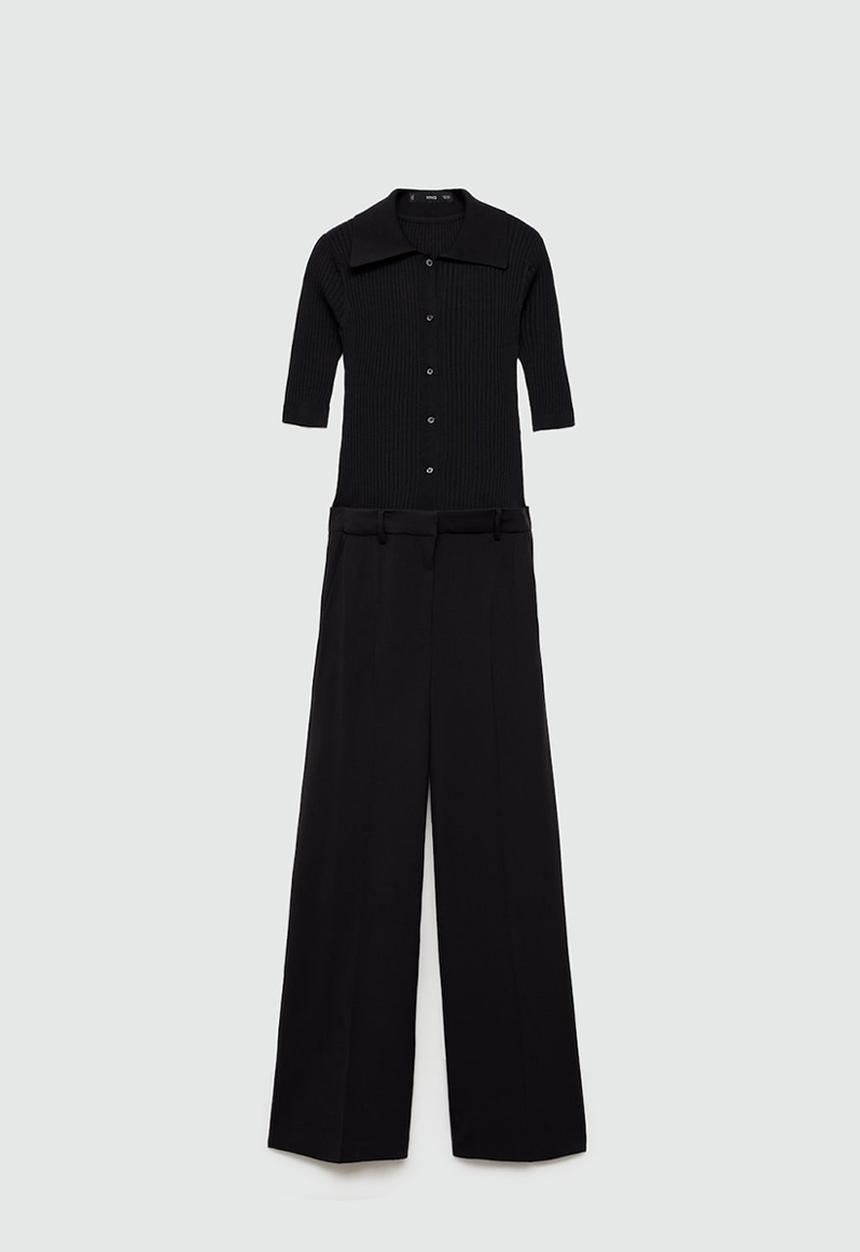 MANGO - Jumpsuit Luna -  Black