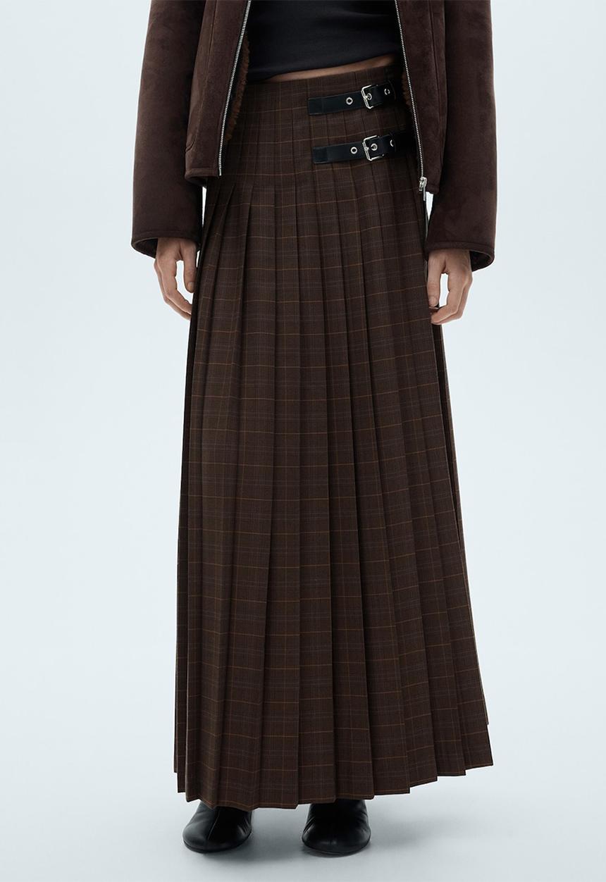 MANGO - Skirt Tere - Brown