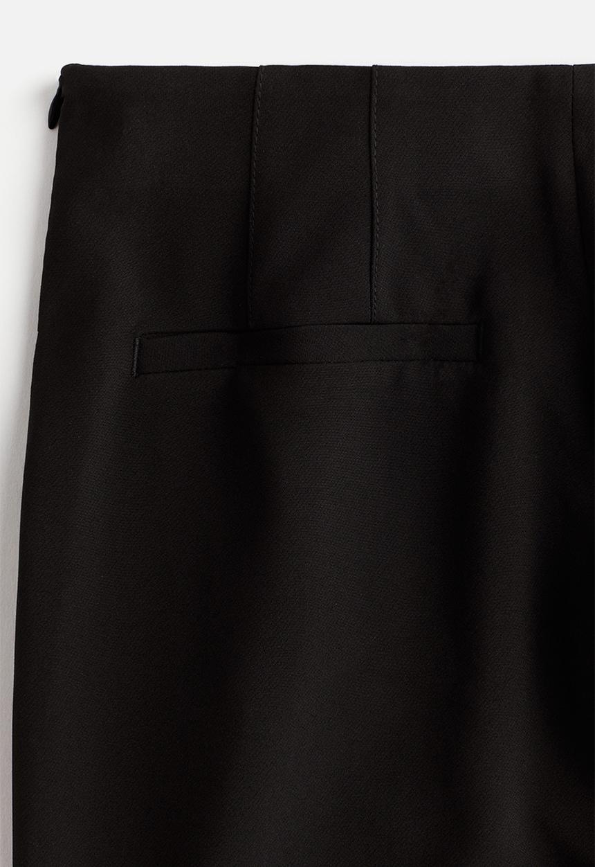 H&M - Button-front twill trousers - black
