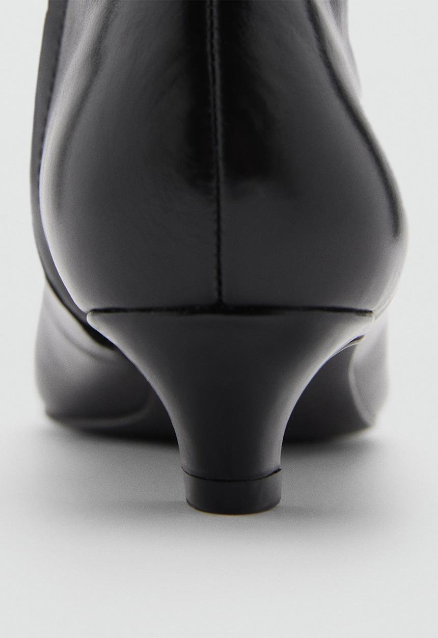 MANGO - Supra leather ankle boot - black