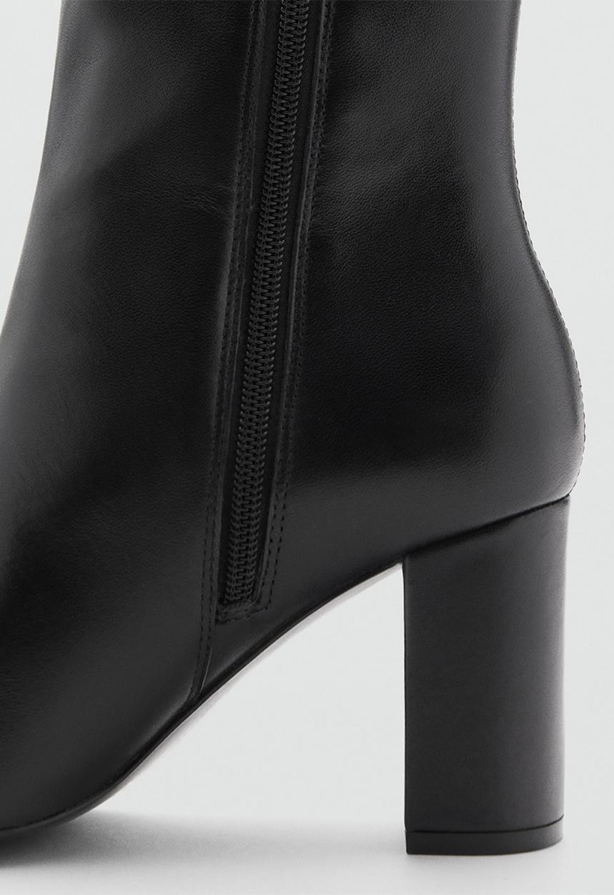 MANGO - Harrison leather boot - black