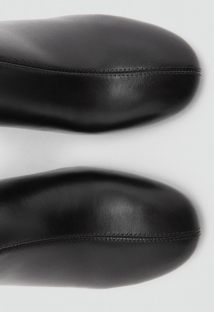MANGO - Harrison leather boot - black
