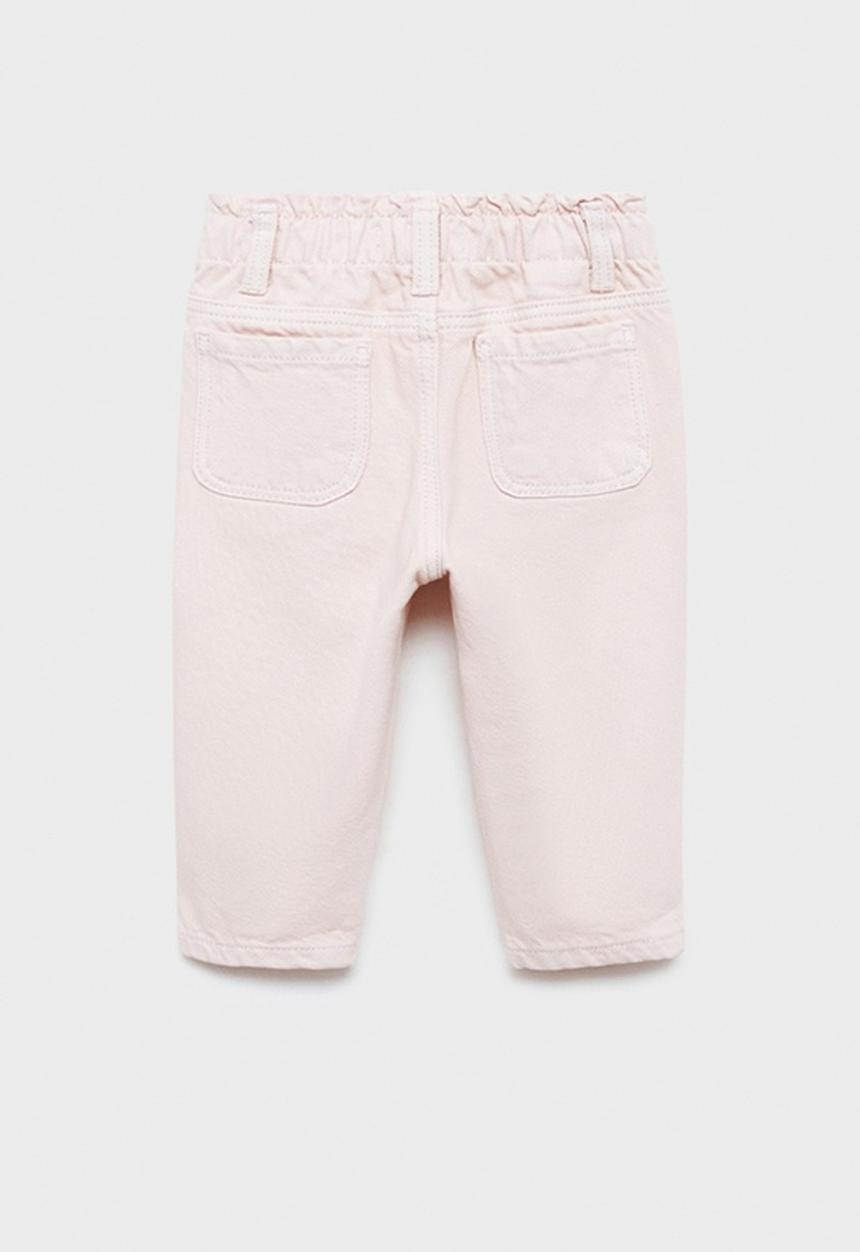 MANGO - Jeans paperbag - pink