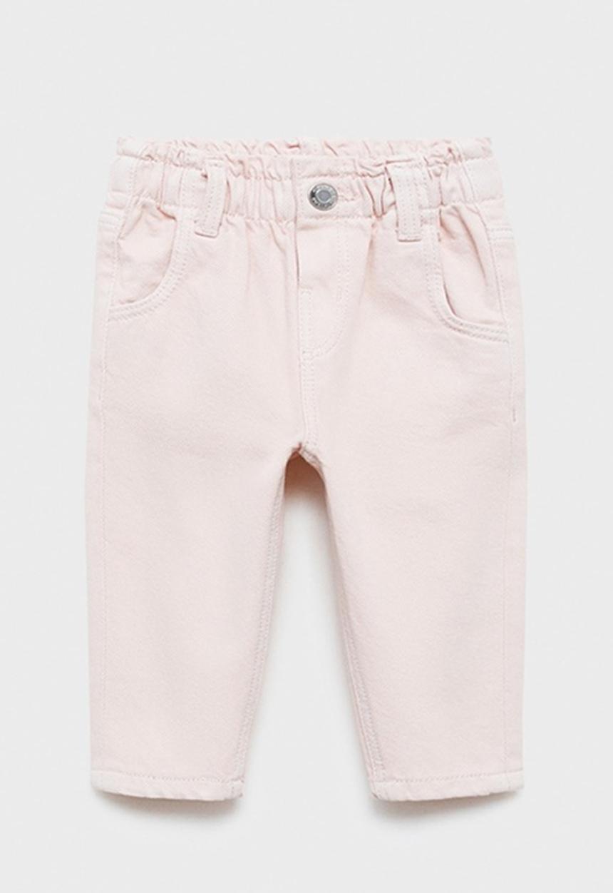MANGO - Jeans paperbag - pink