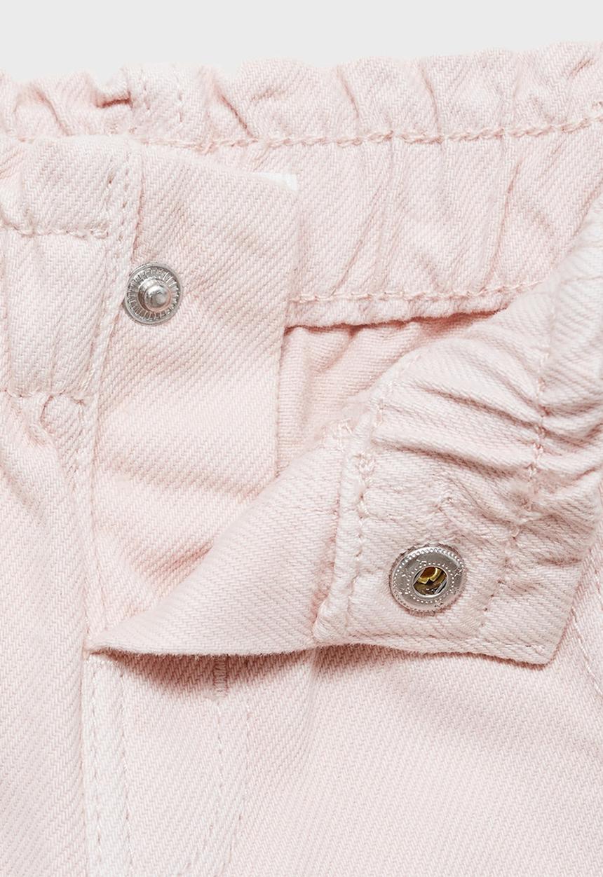 MANGO - Jeans paperbag - pink