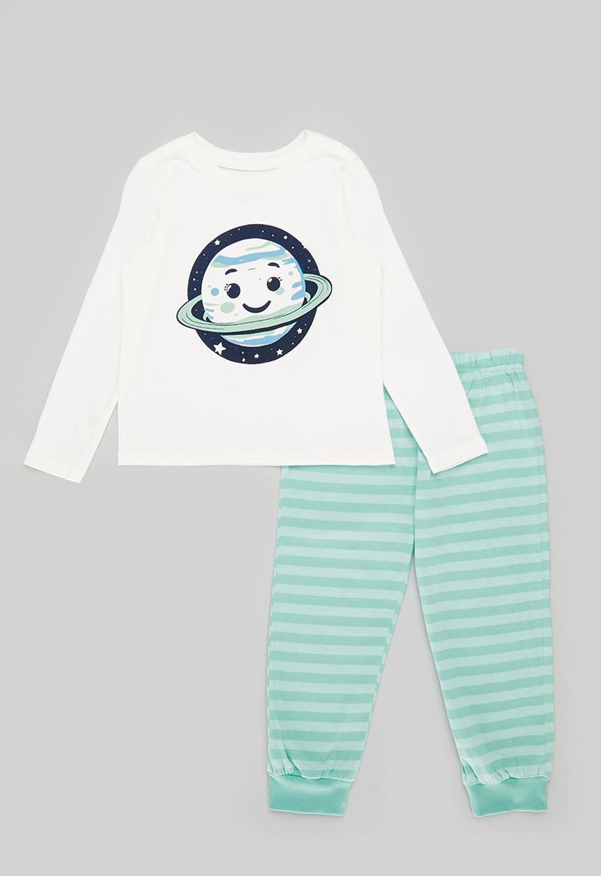 Pop Candy - Pj set - white & blue