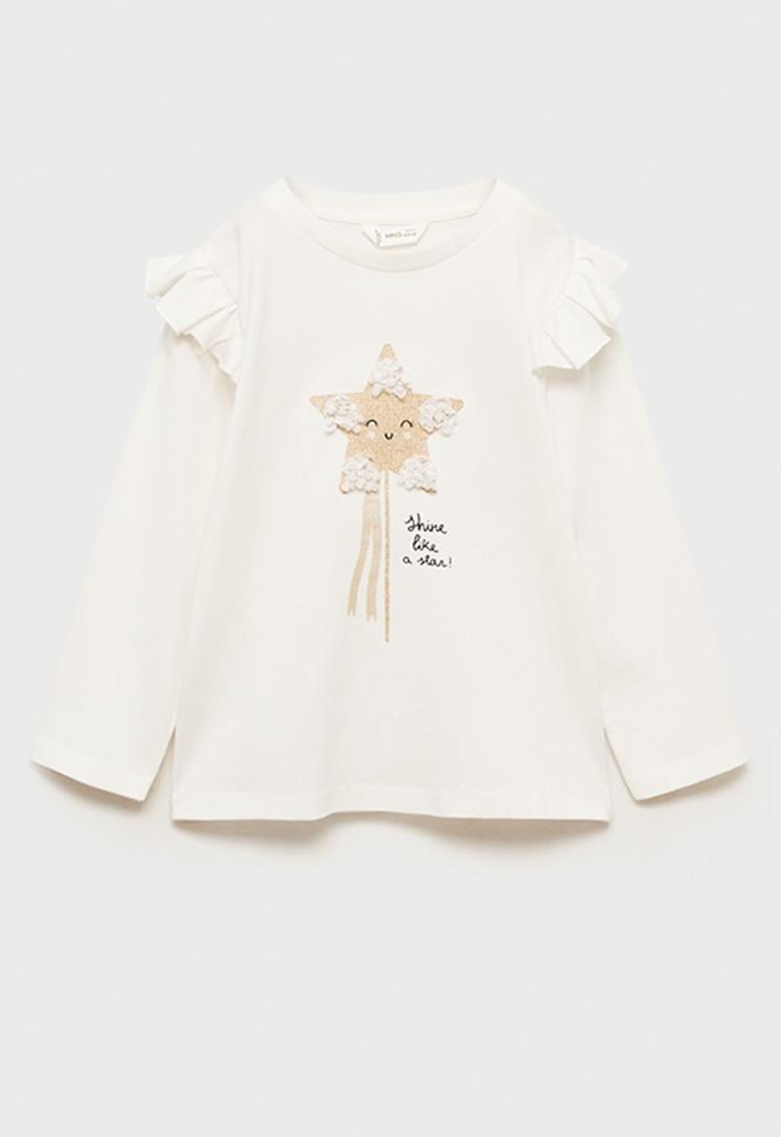 MANGO - T-shirt star - natural