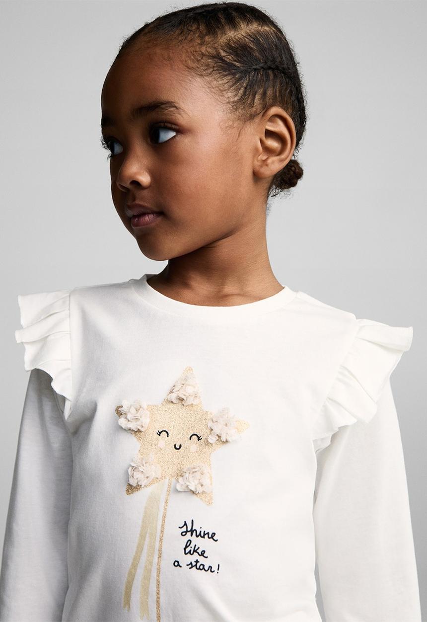 MANGO - T-shirt star - natural