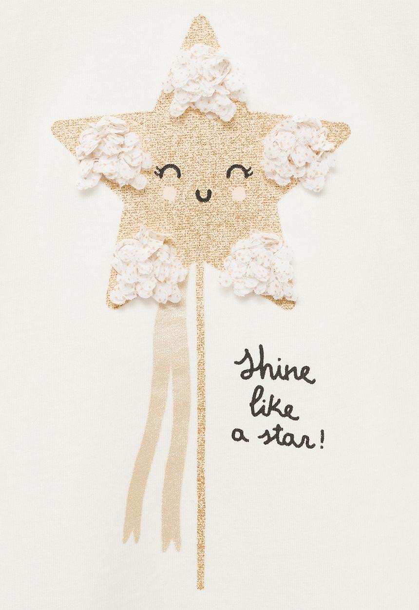 MANGO - T-shirt star - natural