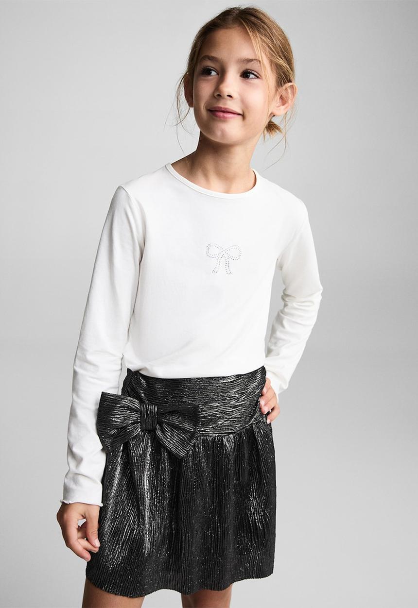 MANGO - Skirt bow - silver