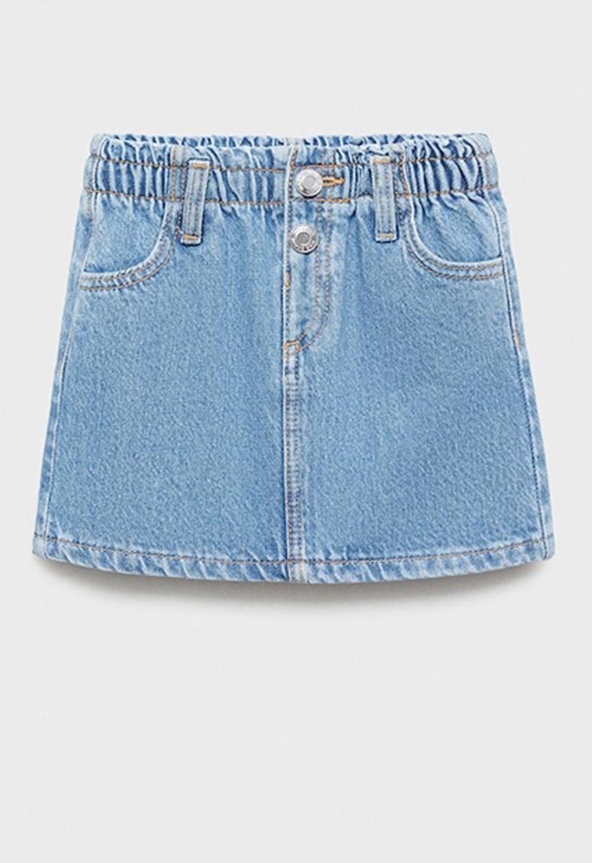 MANGO - Skirt cindy - open blue