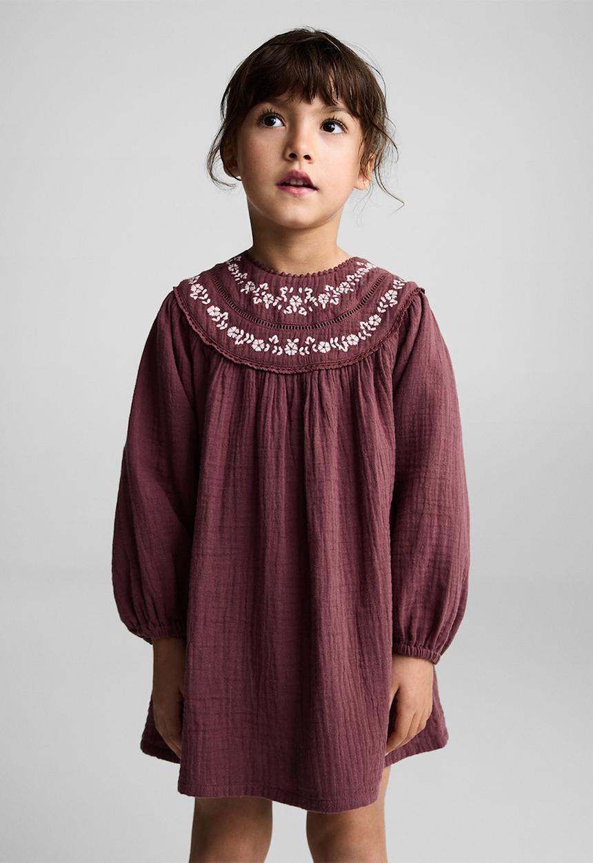MANGO - Dress berry - dark red