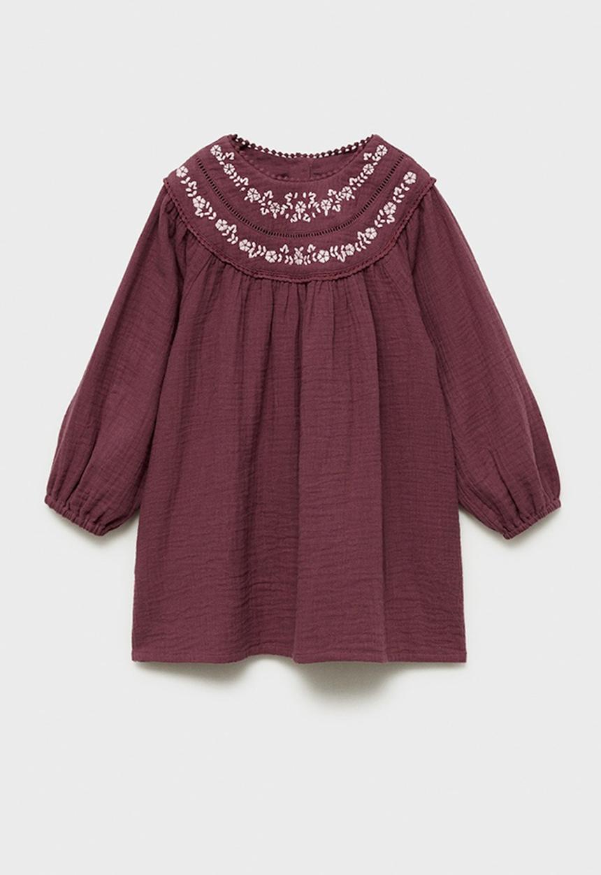 MANGO - Dress berry - dark red