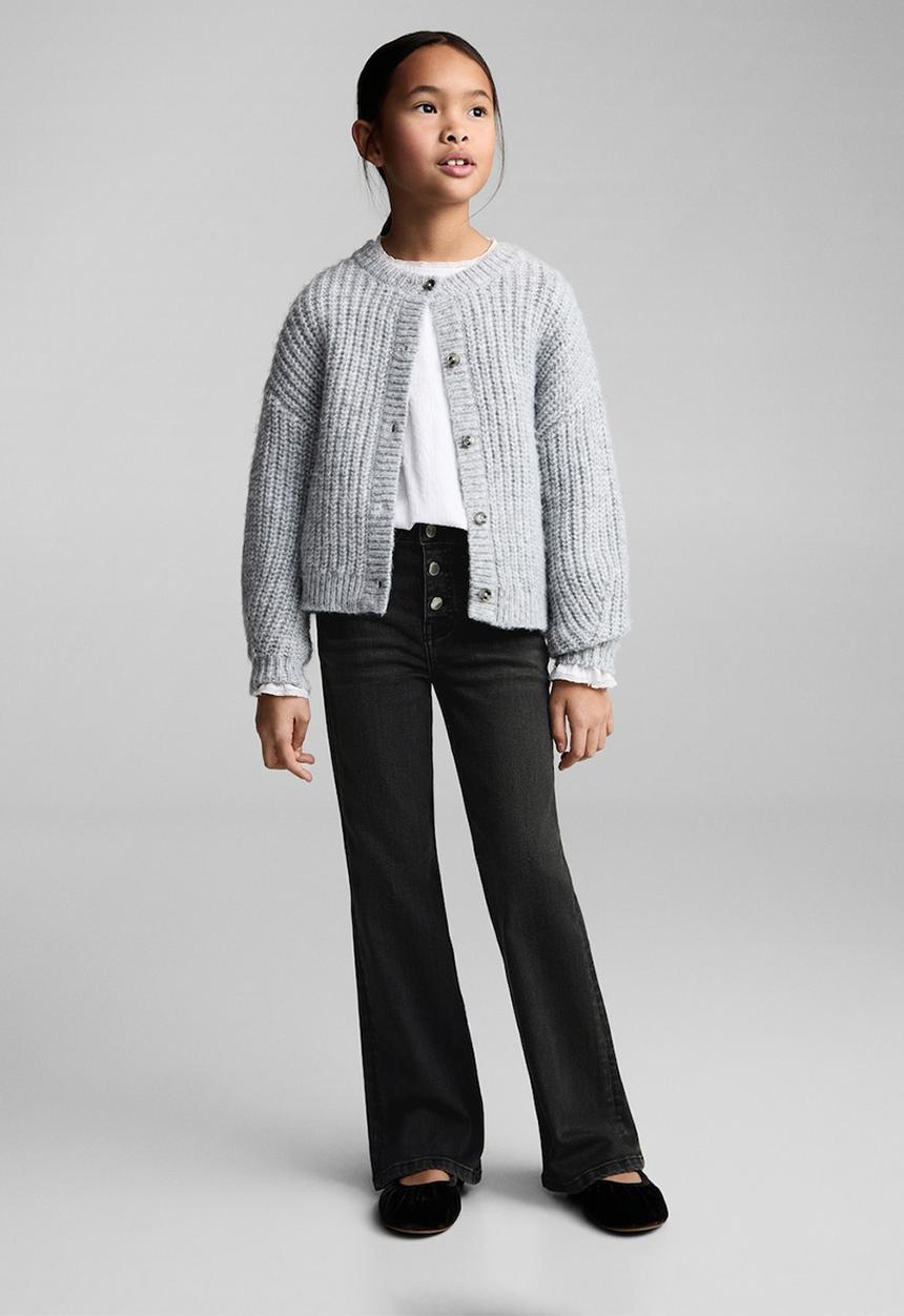 MANGO - Jeans flare8 - open gray