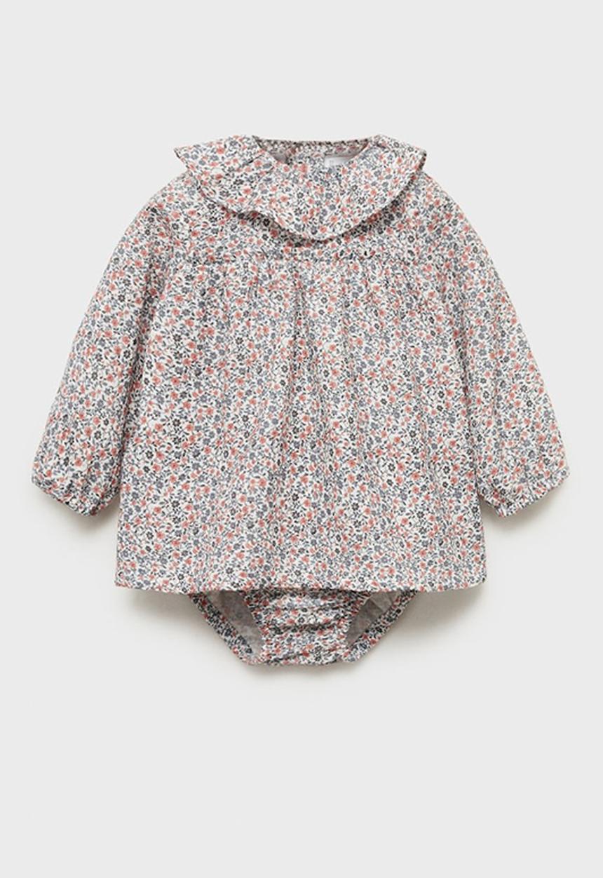 MANGO - Dress melton - natural