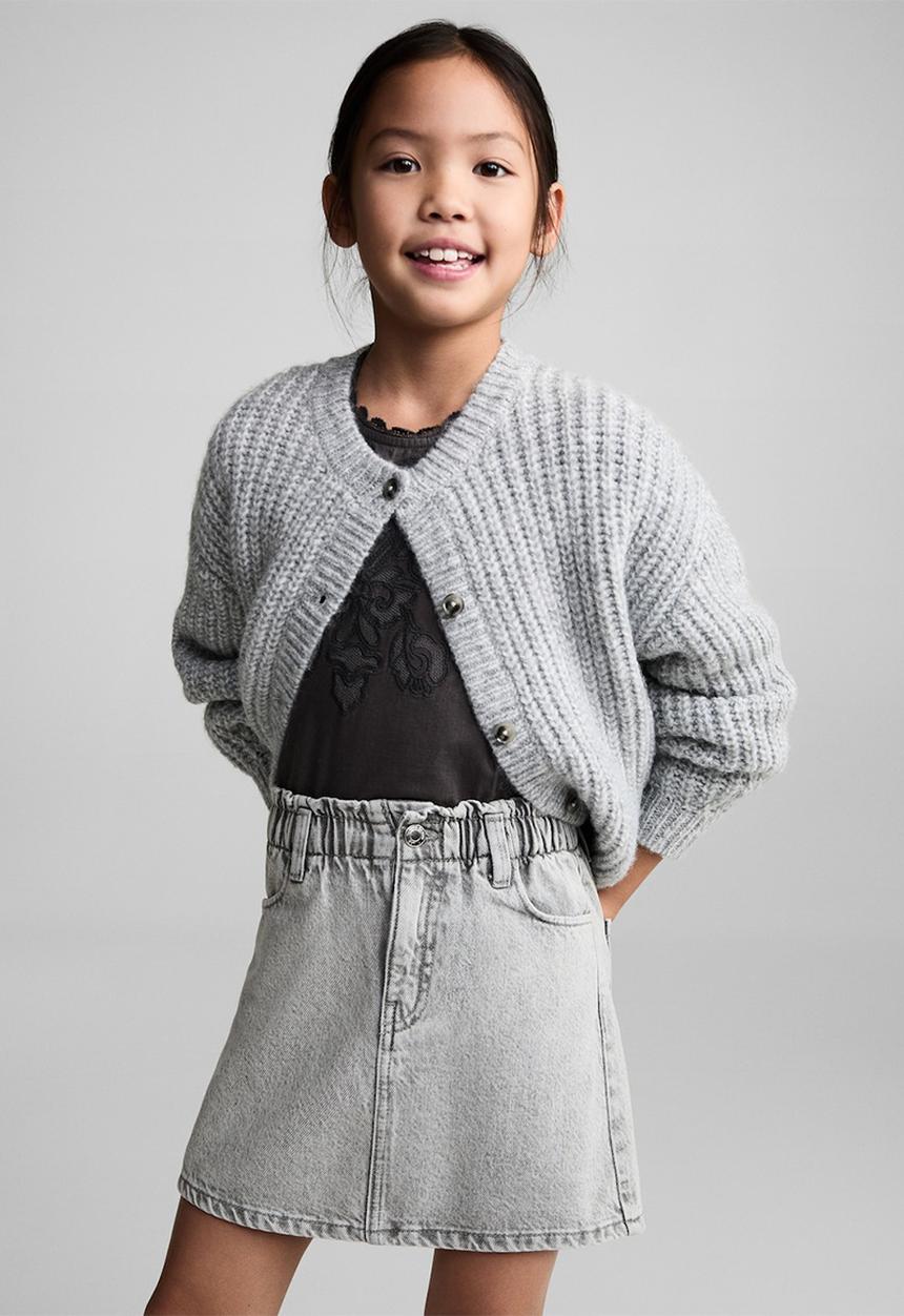 MANGO - Skirt cindy8 - open gray