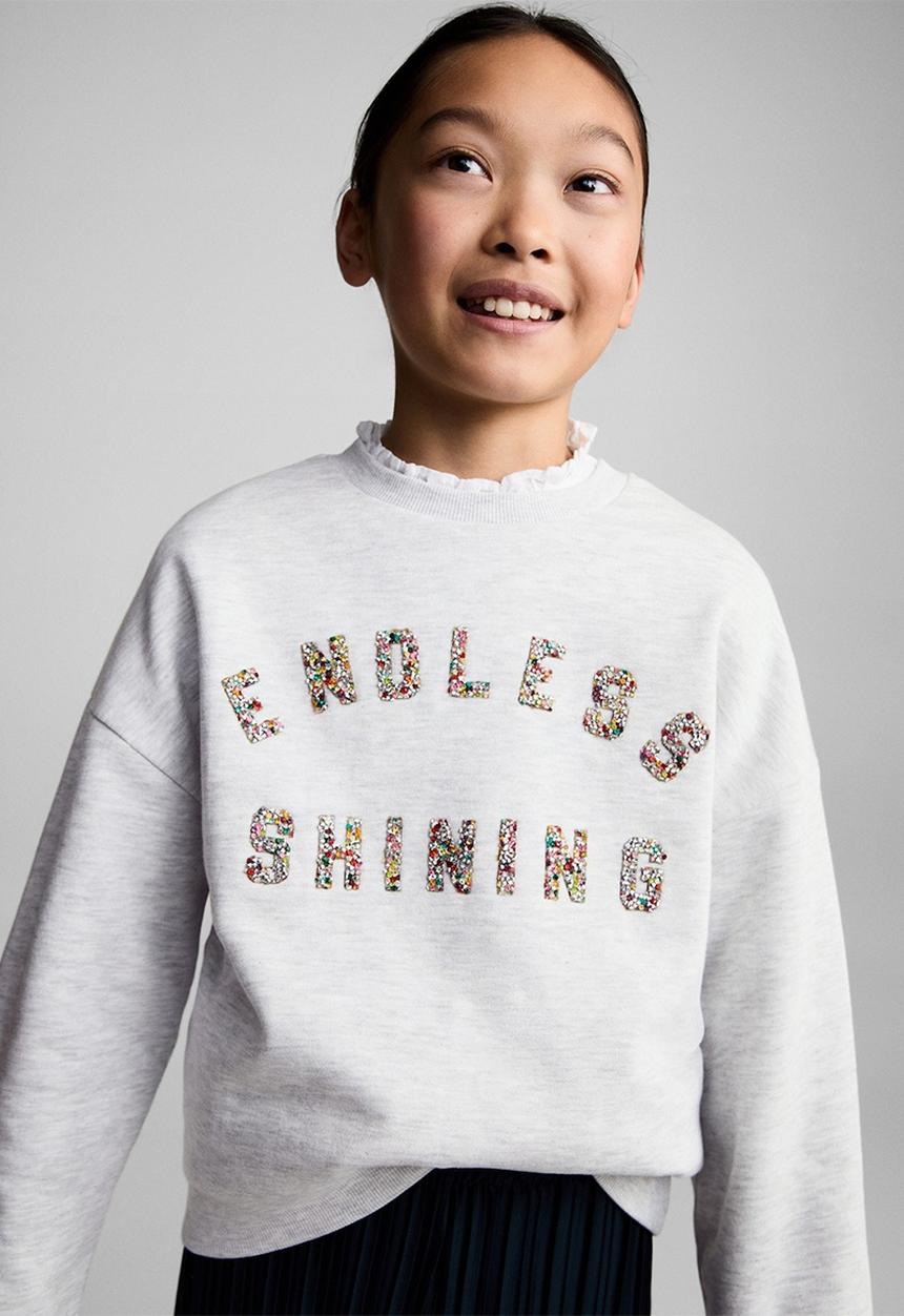 MANGO - Sweatshirt endless - lt pastel grey