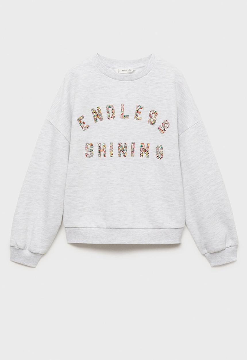 MANGO - Sweatshirt endless - lt pastel grey