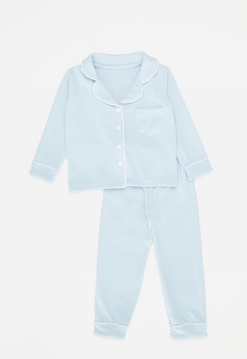 Pop Candy - Contrast piping pj set-blue